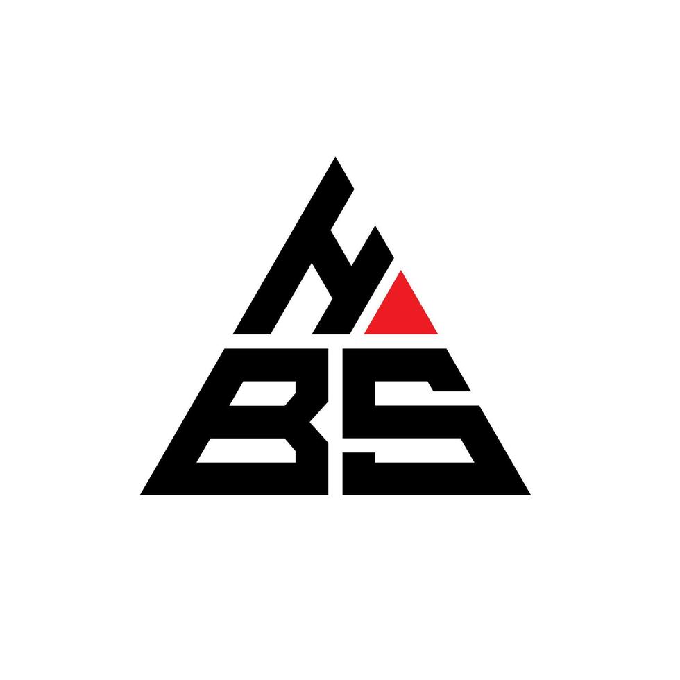 design del logo della lettera triangolare hbs con forma triangolare. monogramma di design del logo del triangolo hbs. modello di logo vettoriale triangolo hbs con colore rosso. logo triangolare hbs logo semplice, elegante e lussuoso.