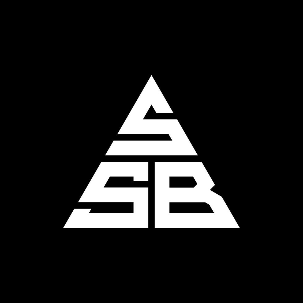 design del logo della lettera del triangolo ssb con forma triangolare. ssb triangolo logo design monogramma. modello di logo vettoriale triangolo ssb con colore rosso. logo triangolare ssb logo semplice, elegante e lussuoso.