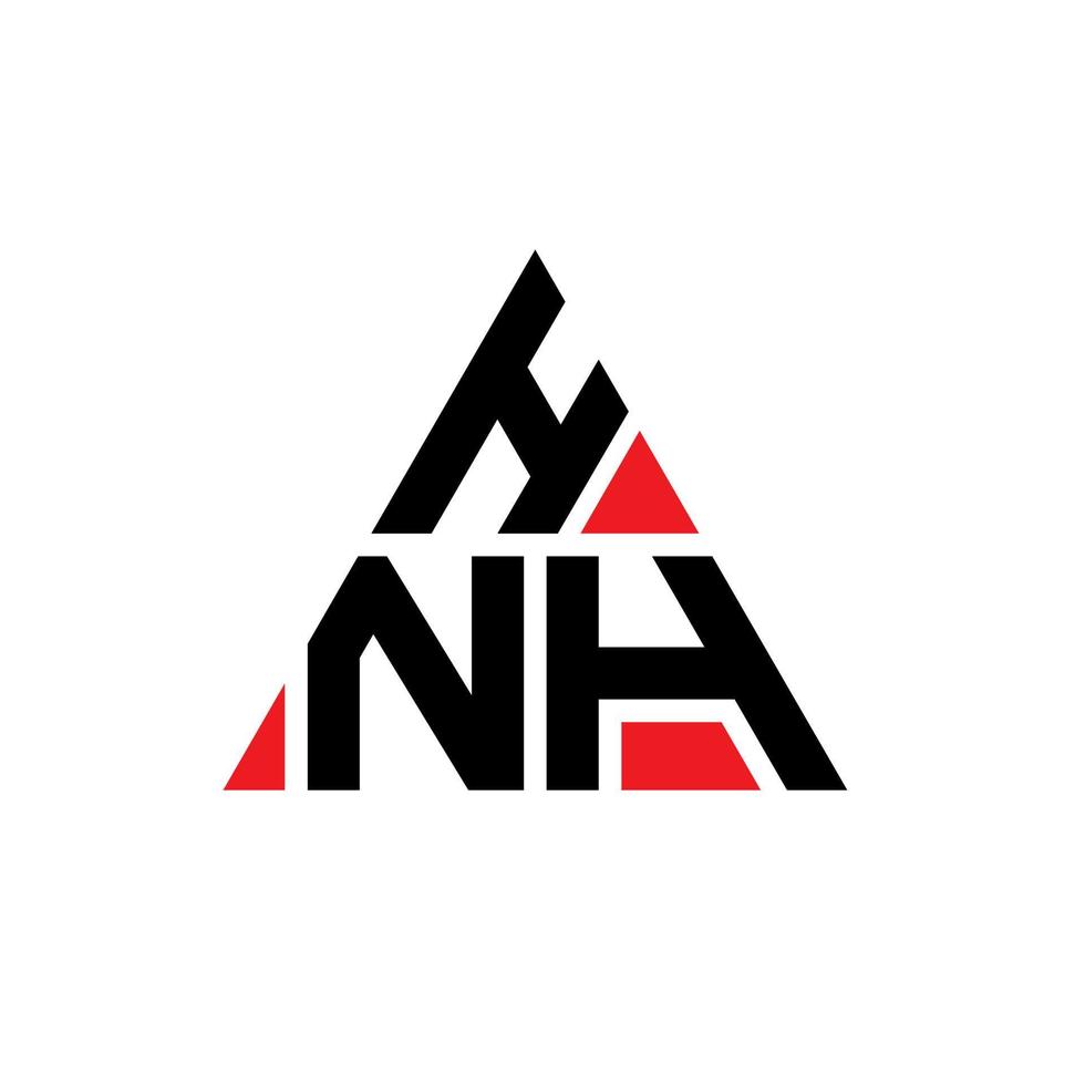 design del logo della lettera triangolare hnh con forma triangolare. monogramma di design del logo del triangolo hnh. modello di logo vettoriale triangolo hnh con colore rosso. logo triangolare hnh logo semplice, elegante e lussuoso.