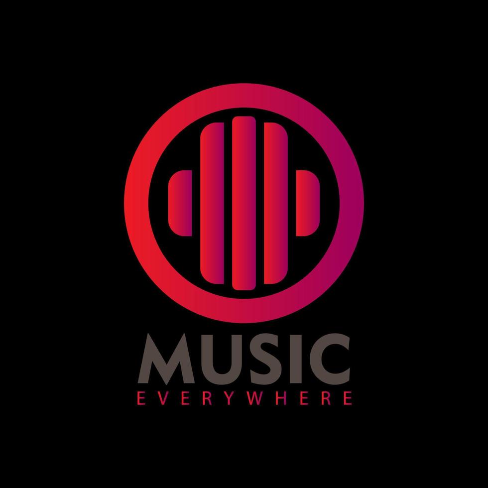 logo di musica moderna con gradiente vettore