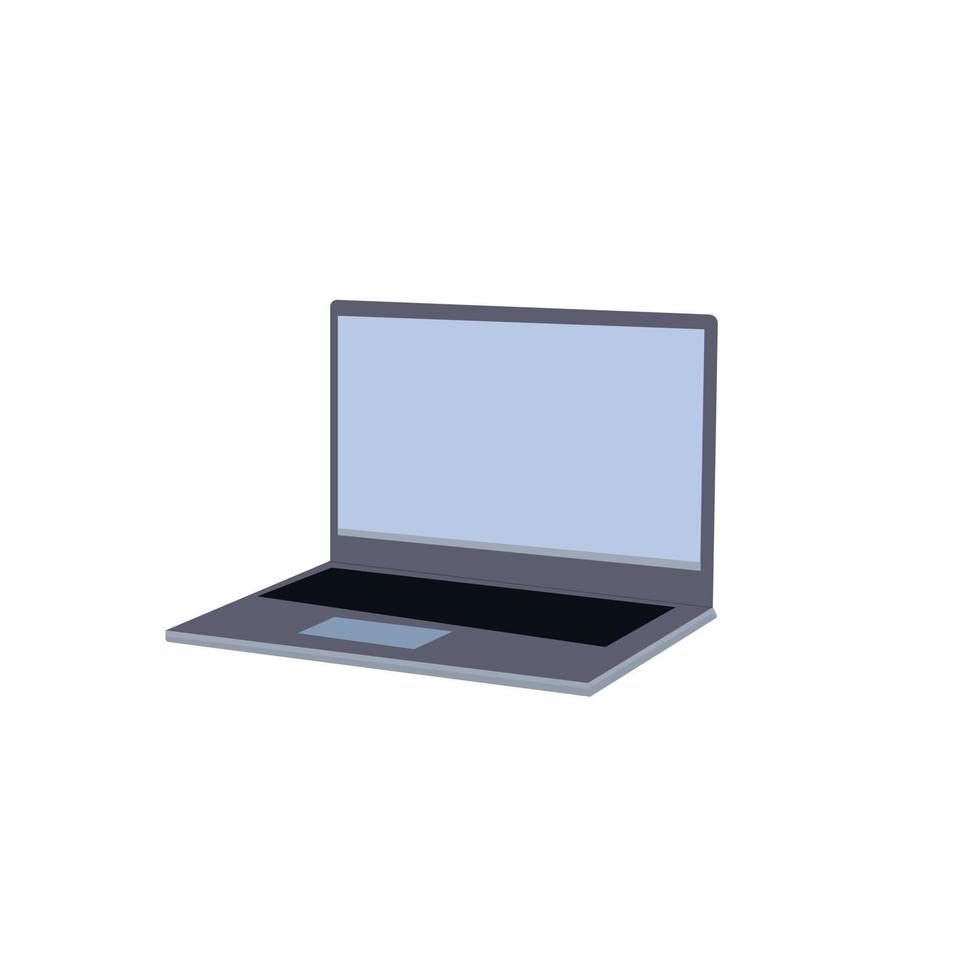 illustrazione vettoriale di laptop piatto su sfondo bianco, il laptop utilizza qualsiasi progetto di presentazione.