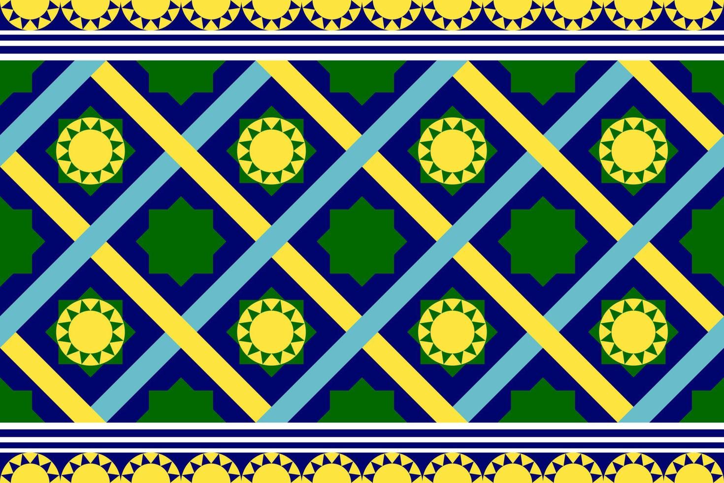 disegno geometrico colorato etnico senza cuciture per carta da parati, sfondo, tessuto, tenda, moquette, abbigliamento e illustrazione vettoriale di avvolgimento.