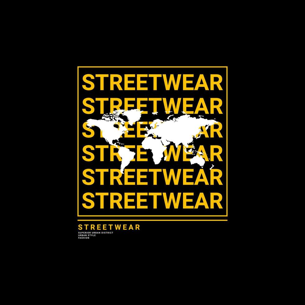 t-shirt design streetwear, adatta per serigrafia, giacche e altro vettore