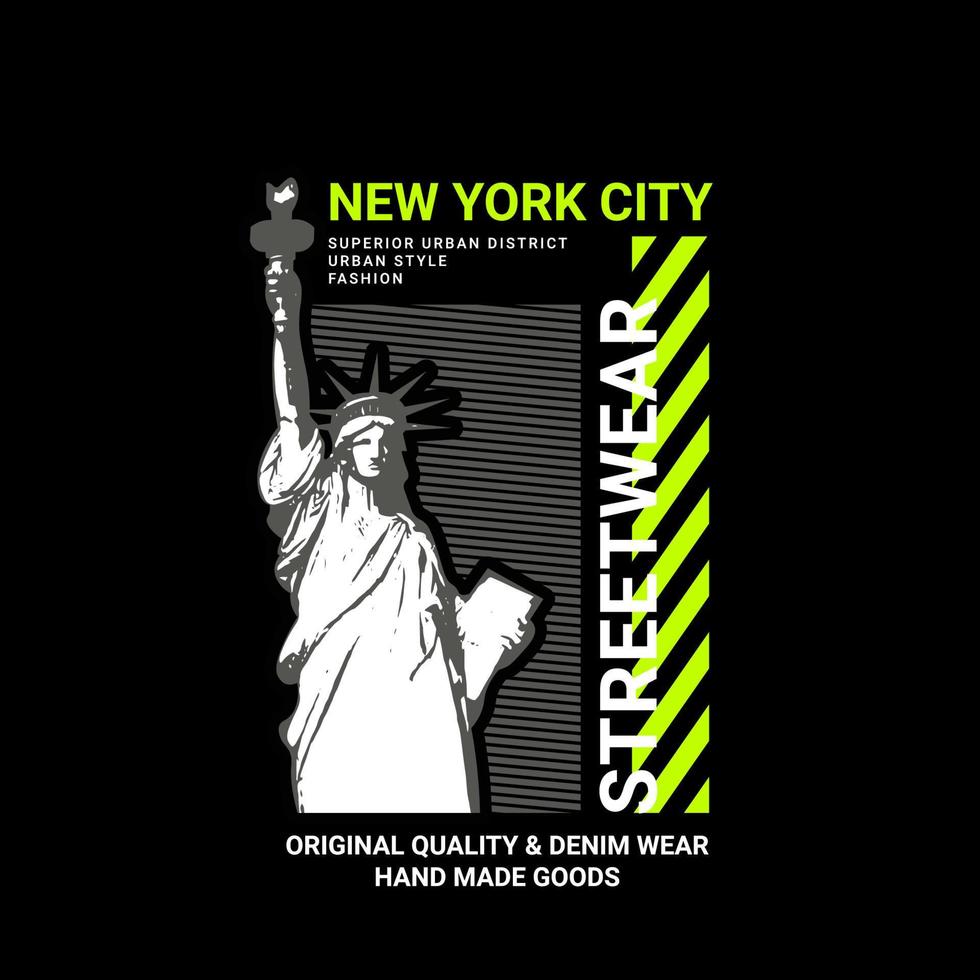 design per la scrittura di new york city, adatto per la serigrafia di magliette, vestiti, giacche e altro vettore