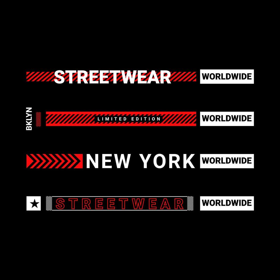 design semplice della striscia di slogan della città, perfetto per la progettazione di serigrafie, t-shirt, felpe con cappuccio, giacche e altro ancora vettore
