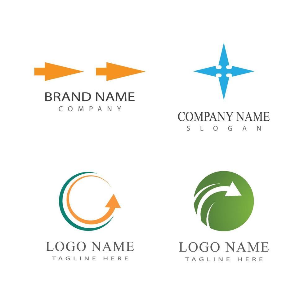 freccia illustrazione vettoriale icona logo modello di progettazione