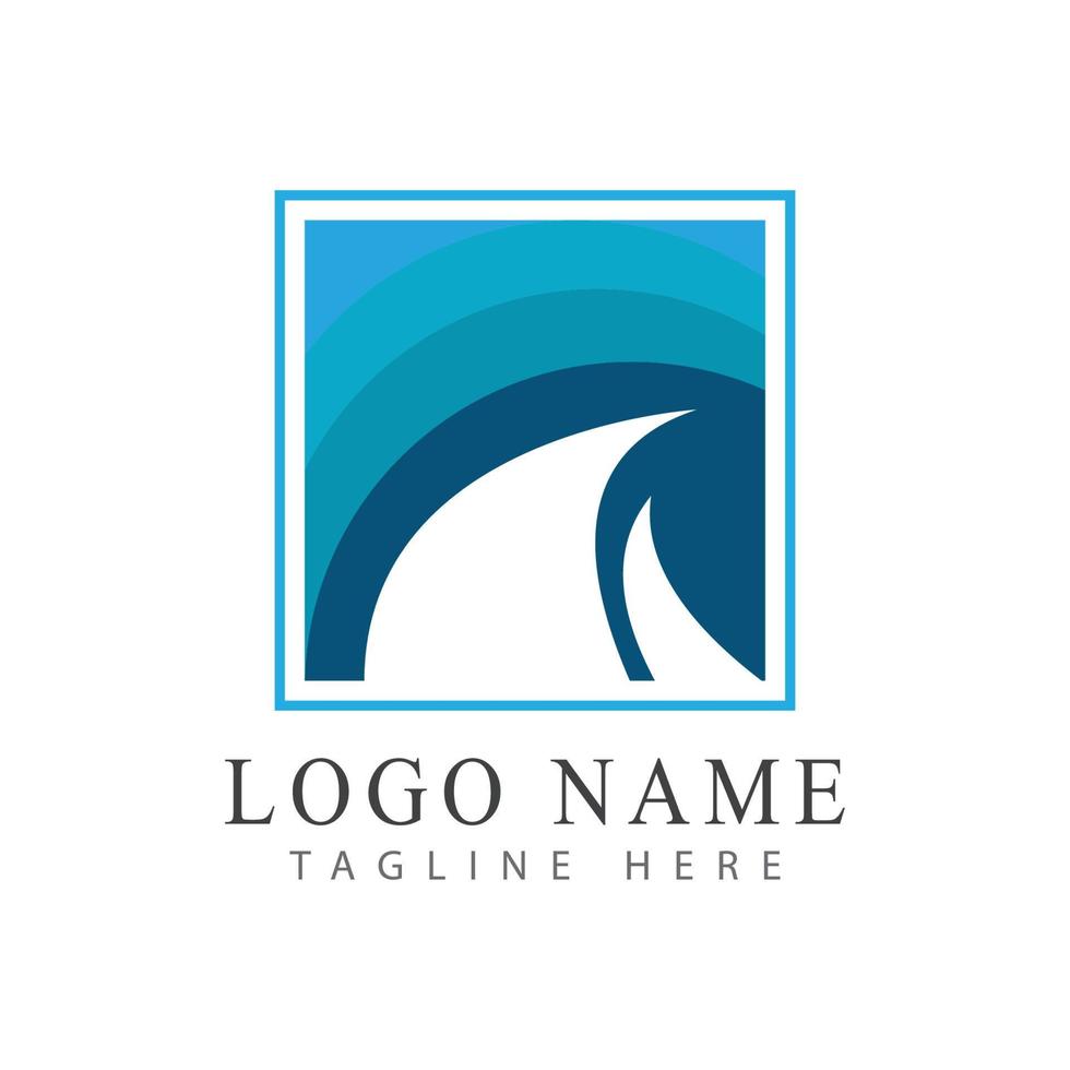 fiume icona vettore illustrazione logo design