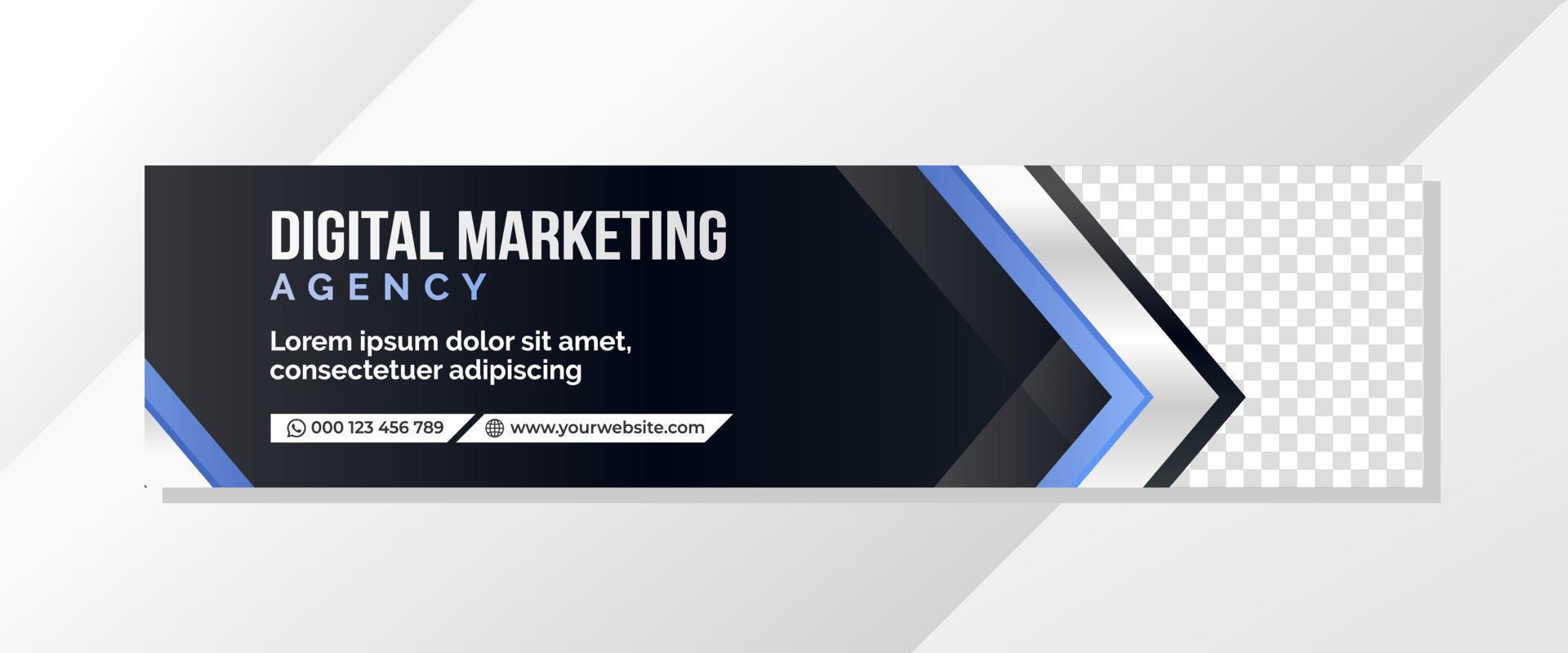 modello di banner marketing digitale vettore