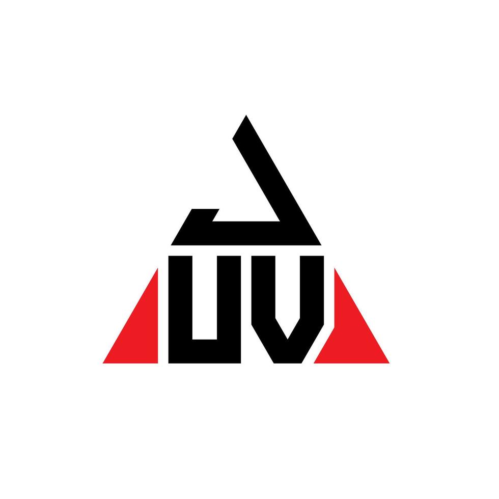design del logo della lettera triangolo juv con forma triangolare. monogramma di design del logo del triangolo juv. modello di logo vettoriale triangolo juv con colore rosso. logo triangolare juv logo semplice, elegante e lussuoso.