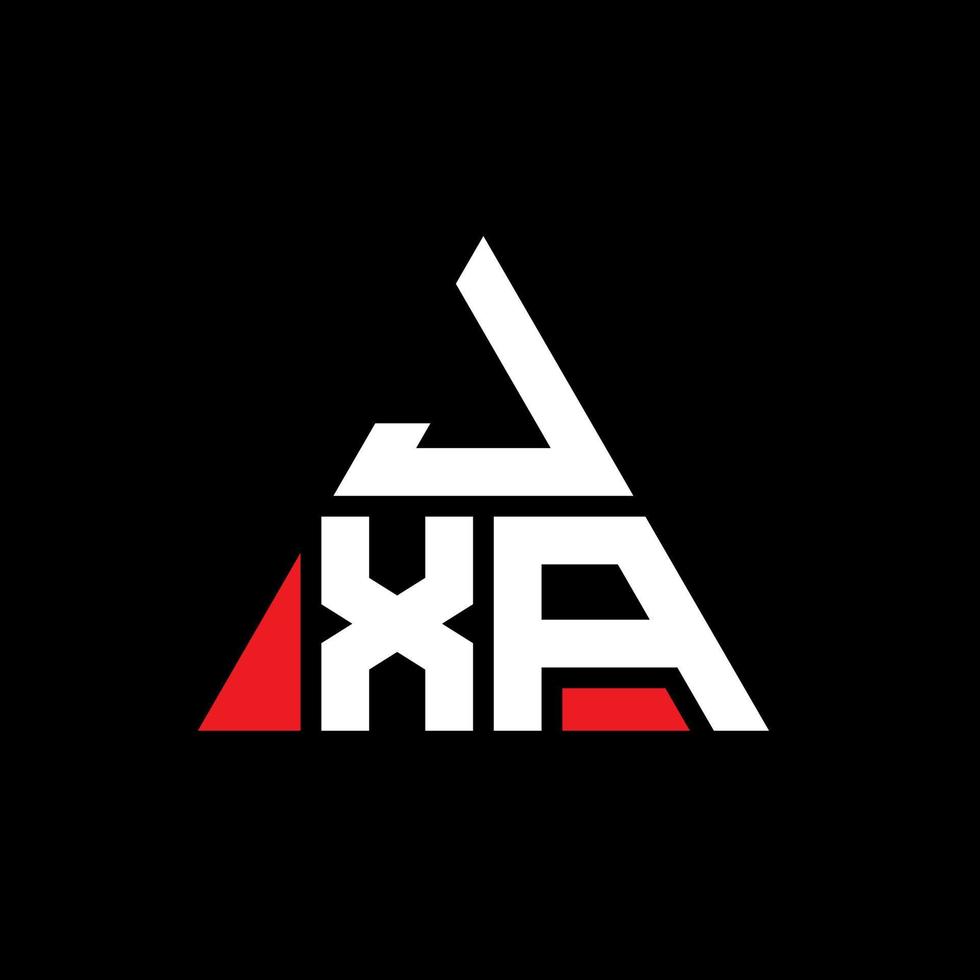 design del logo della lettera triangolare jxa con forma triangolare. monogramma di design del logo del triangolo jxa. modello di logo vettoriale triangolo jxa con colore rosso. logo triangolare jxa logo semplice, elegante e lussuoso.