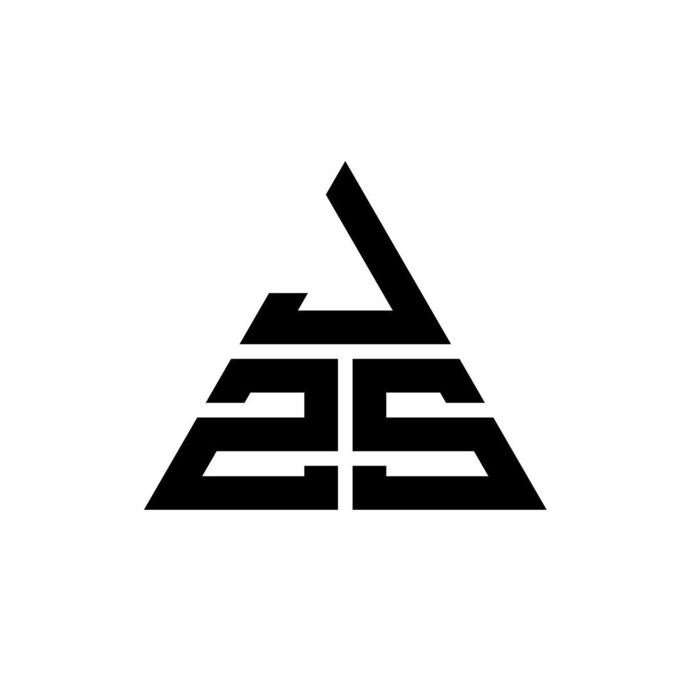 jzs triangolo logo design lettera con forma triangolare. jzs triangolo logo design monogramma. modello di logo vettoriale triangolo jzs con colore rosso. jzs logo triangolare logo semplice, elegante e lussuoso.