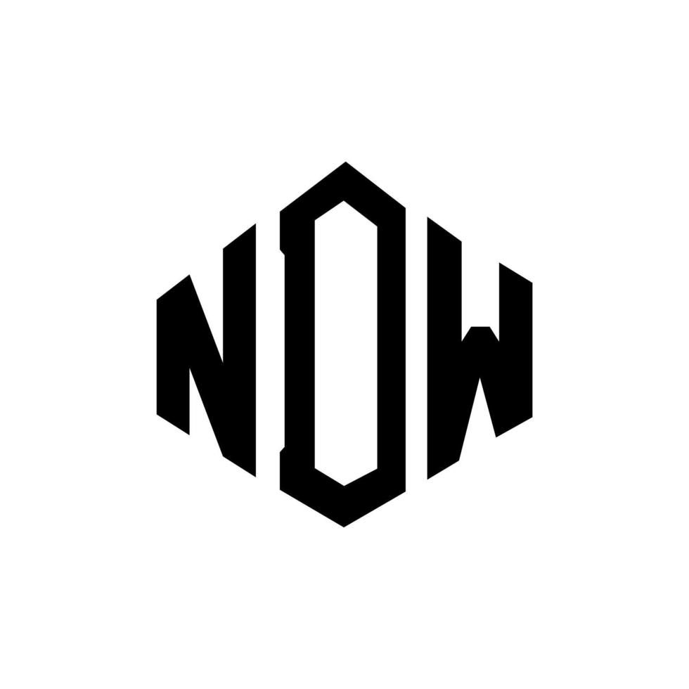 ndw lettera logo design con forma poligonale. ndw poligono e design del logo a forma di cubo. ndw modello di logo vettoriale esagonale colori bianco e nero. monogramma ndw, logo aziendale e immobiliare.