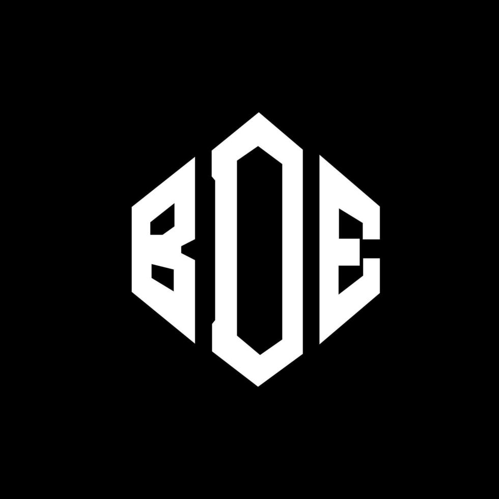 design del logo della lettera bde con forma poligonale. bde poligono e design del logo a forma di cubo. bde modello di logo vettoriale esagonale colori bianco e nero. bde monogramma, logo aziendale e immobiliare.