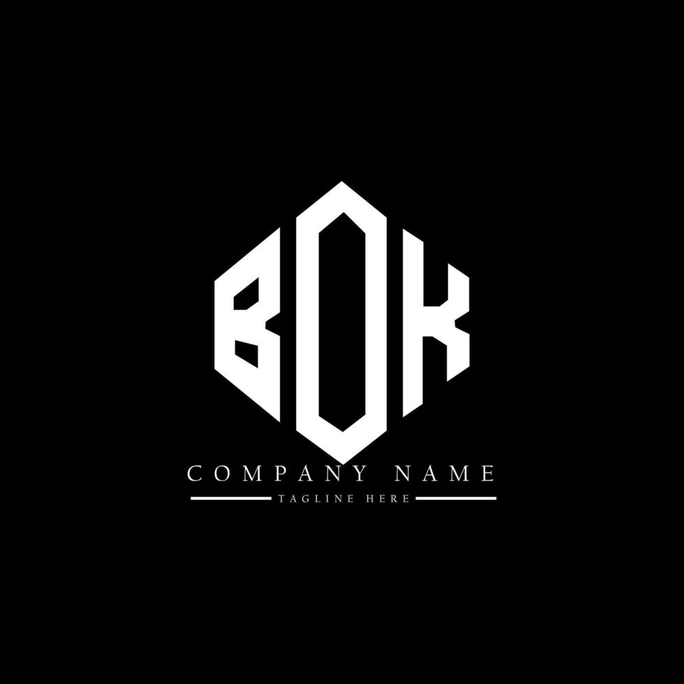 design del logo della lettera bok con forma poligonale. bok poligono e design del logo a forma di cubo. bok esagono vettore logo modello colori bianco e nero. monogramma bok, logo aziendale e immobiliare.