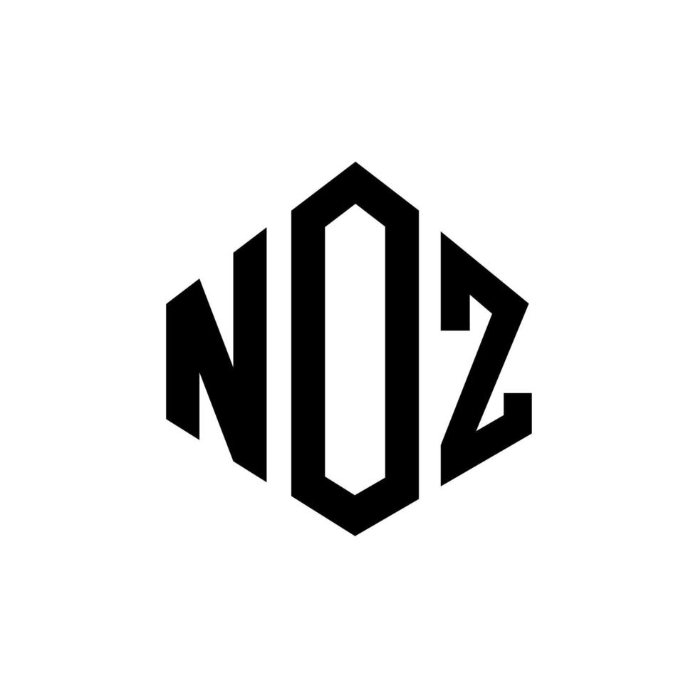 noz lettera logo design con forma poligonale. noz poligono e design del logo a forma di cubo. noz esagono vettore logo modello colori bianco e nero. monogramma noz, logo aziendale e immobiliare.