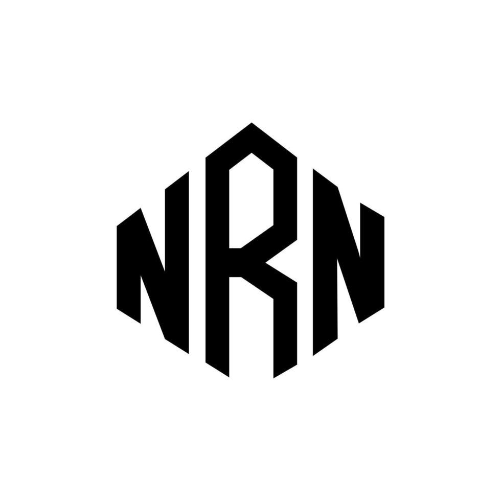 design del logo della lettera nrn con forma poligonale. design del logo a forma di poligono e cubo nrn. nrn modello di logo vettoriale esagonale colori bianco e nero. monogramma nrn, logo aziendale e immobiliare.