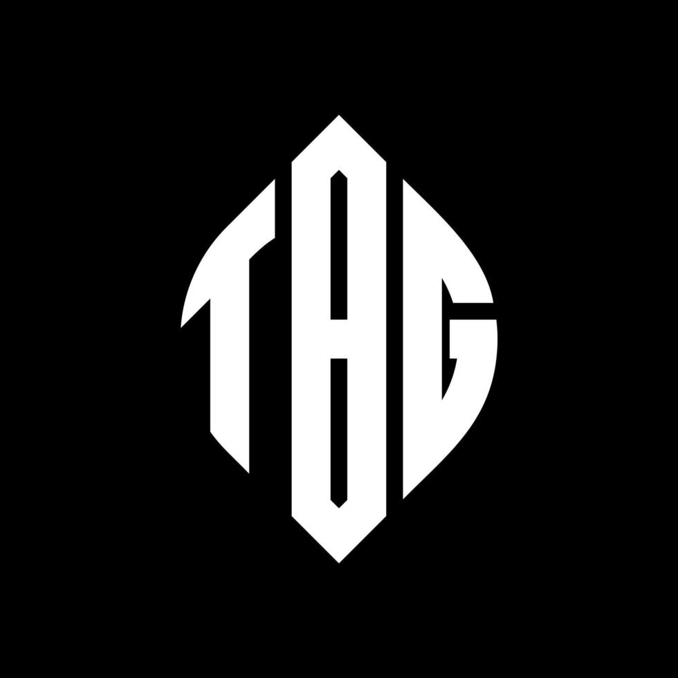 tbg cerchio lettera logo design con cerchio e forma ellittica. tbg lettere ellittiche con stile tipografico. le tre iniziali formano un logo circolare. tbg cerchio emblema astratto monogramma lettera marchio vettore. vettore