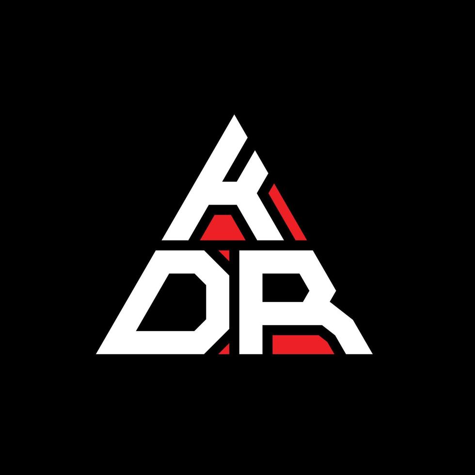 design del logo della lettera del triangolo kdr con forma triangolare. monogramma di design del logo del triangolo kdr. modello di logo vettoriale triangolo kdr con colore rosso. logo triangolare kdr logo semplice, elegante e lussuoso.