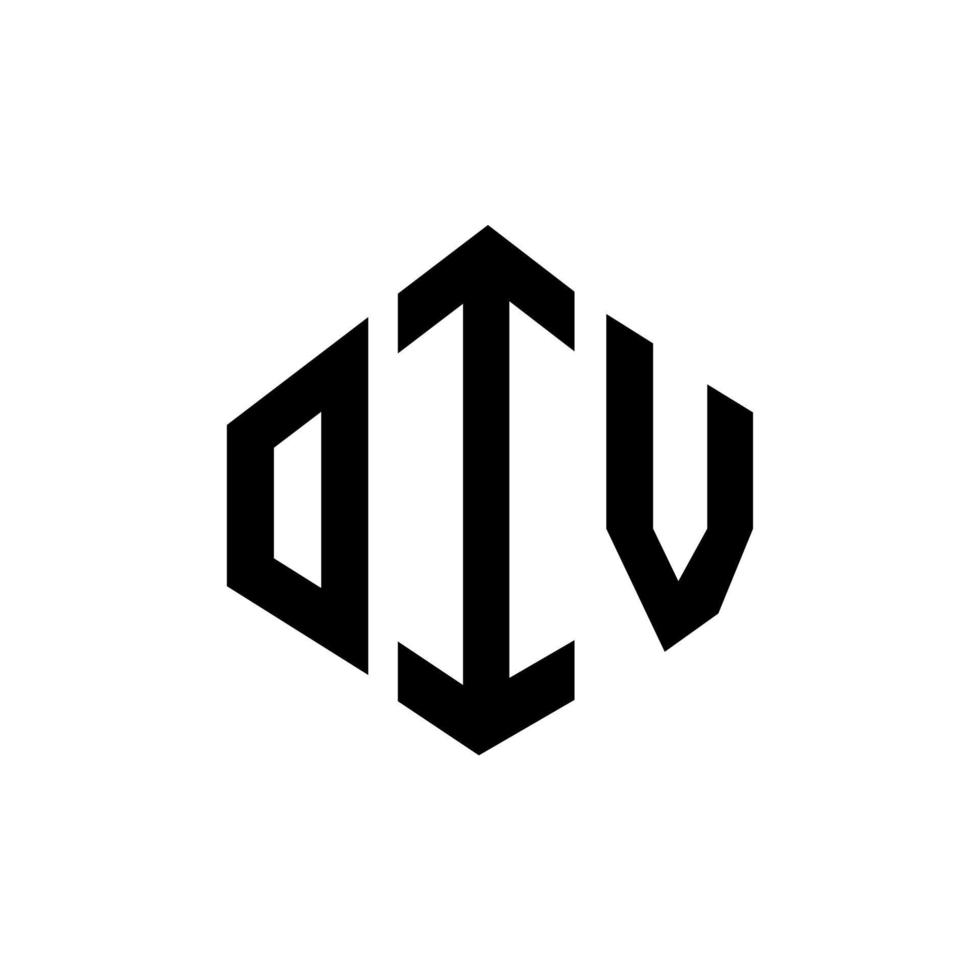 oiv lettera logo design con forma poligonale. oiv poligono e design del logo a forma di cubo. oiv modello di logo vettoriale esagonale colori bianco e nero. monogramma oiv, logo aziendale e immobiliare.
