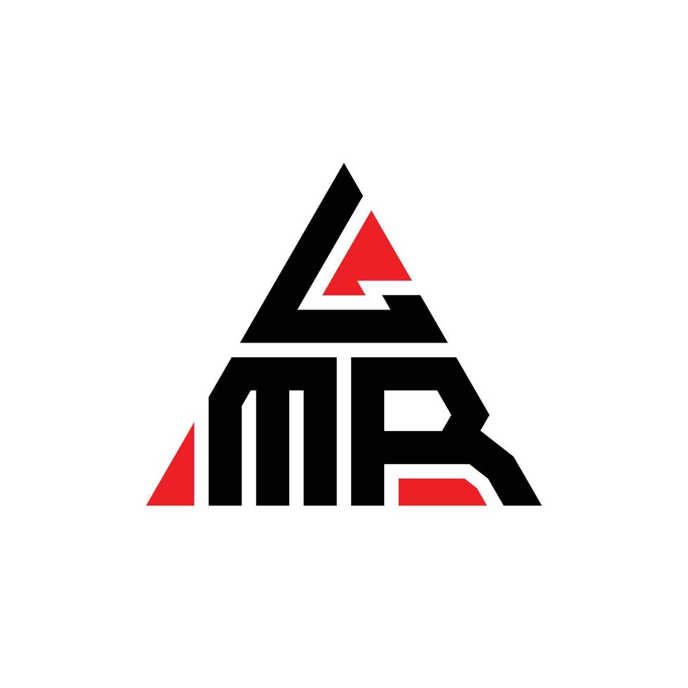 lmr triangolo logo lettera design con forma triangolare. lmr triangolo logo design monogramma. modello di logo vettoriale triangolo lmr con colore rosso. logo triangolare lmr logo semplice, elegante e lussuoso.