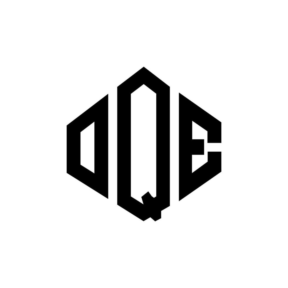 oqe lettera logo design con forma poligonale. oqe poligono e design del logo a forma di cubo. oqe modello di logo vettoriale esagonale colori bianco e nero. oqe monogramma, logo aziendale e immobiliare.