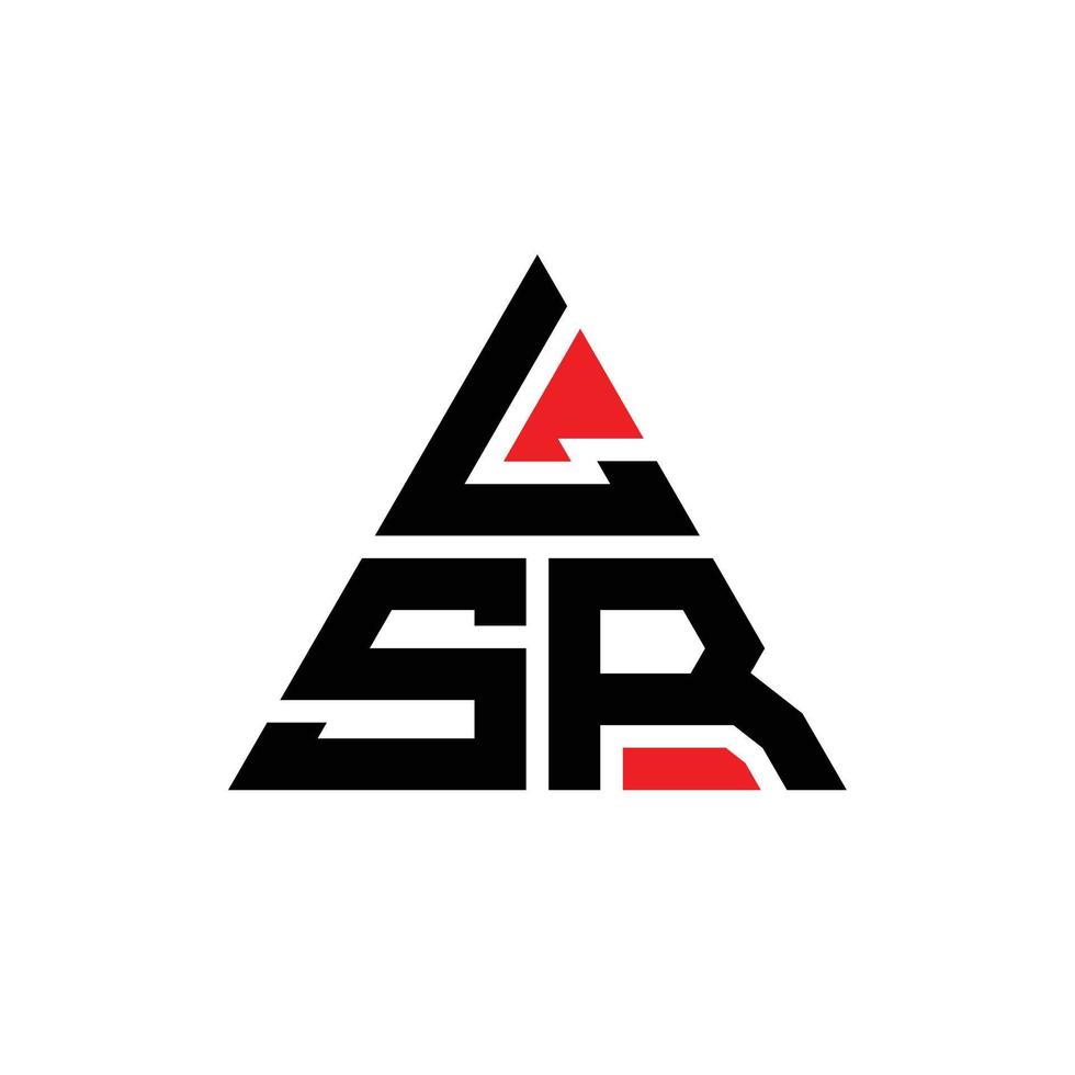 logo della lettera del triangolo lsr con forma triangolare. Monogramma di design del logo del triangolo lsr. modello di logo vettoriale triangolo lsr con colore rosso. logo triangolare lsr logo semplice, elegante e lussuoso.