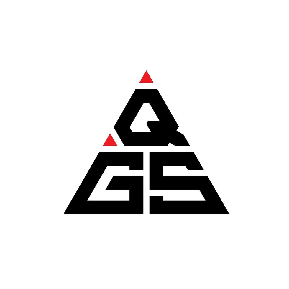 design del logo della lettera triangolare qgs con forma triangolare. qgs triangolo logo design monogramma. modello di logo vettoriale triangolo qgs con colore rosso. logo triangolare qgs logo semplice, elegante e lussuoso.