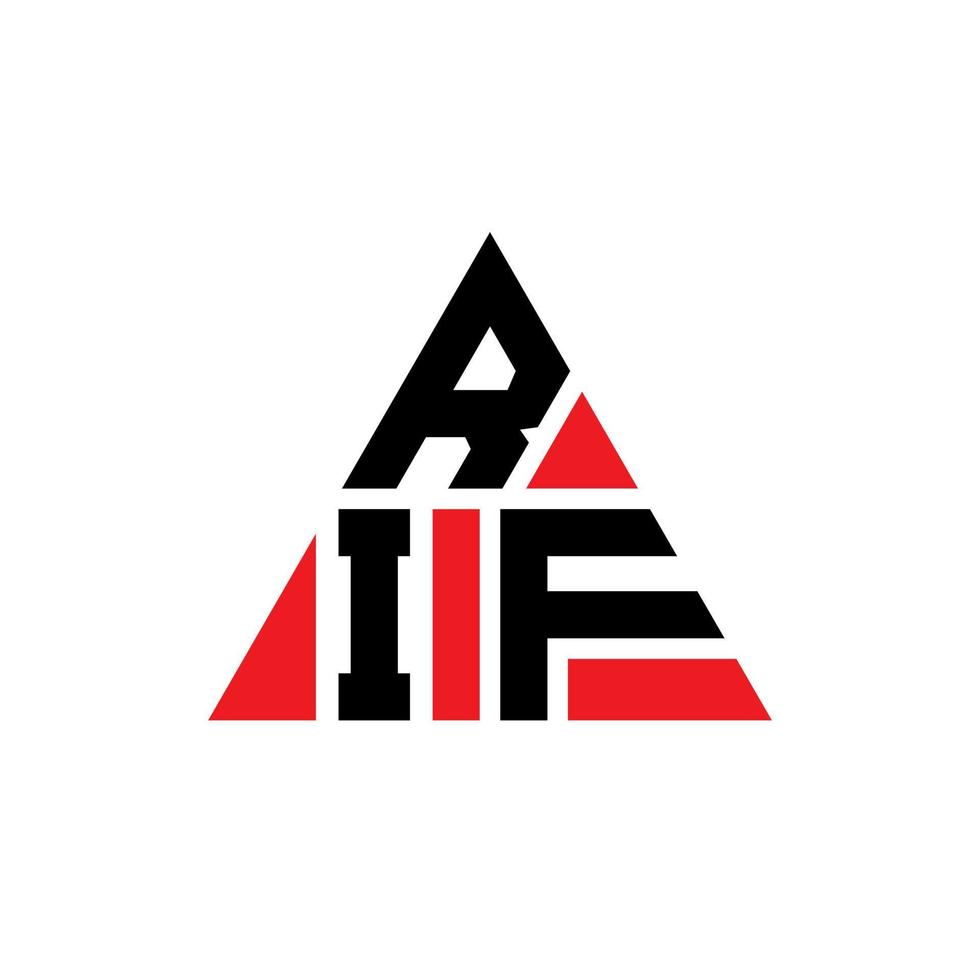 rif triangolo lettera logo design con forma triangolare. monogramma di design con logo triangolo rif. modello di logo vettoriale triangolo rif con colore rosso. rif logo triangolare logo semplice, elegante e lussuoso.