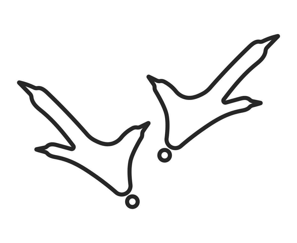 icona di vettore di linea di impronte di pollo per app e siti Web