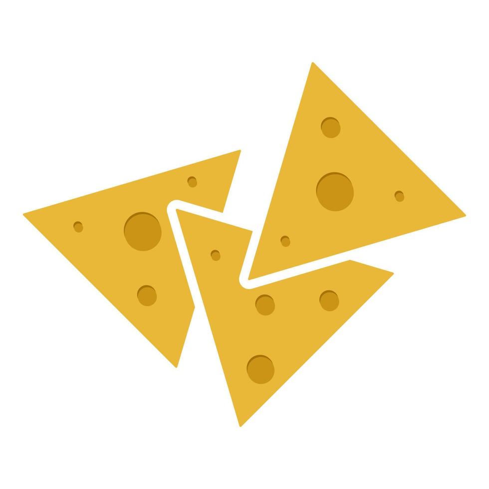 icona di colore piatto di tortilla chips di mais per app e siti Web vettore