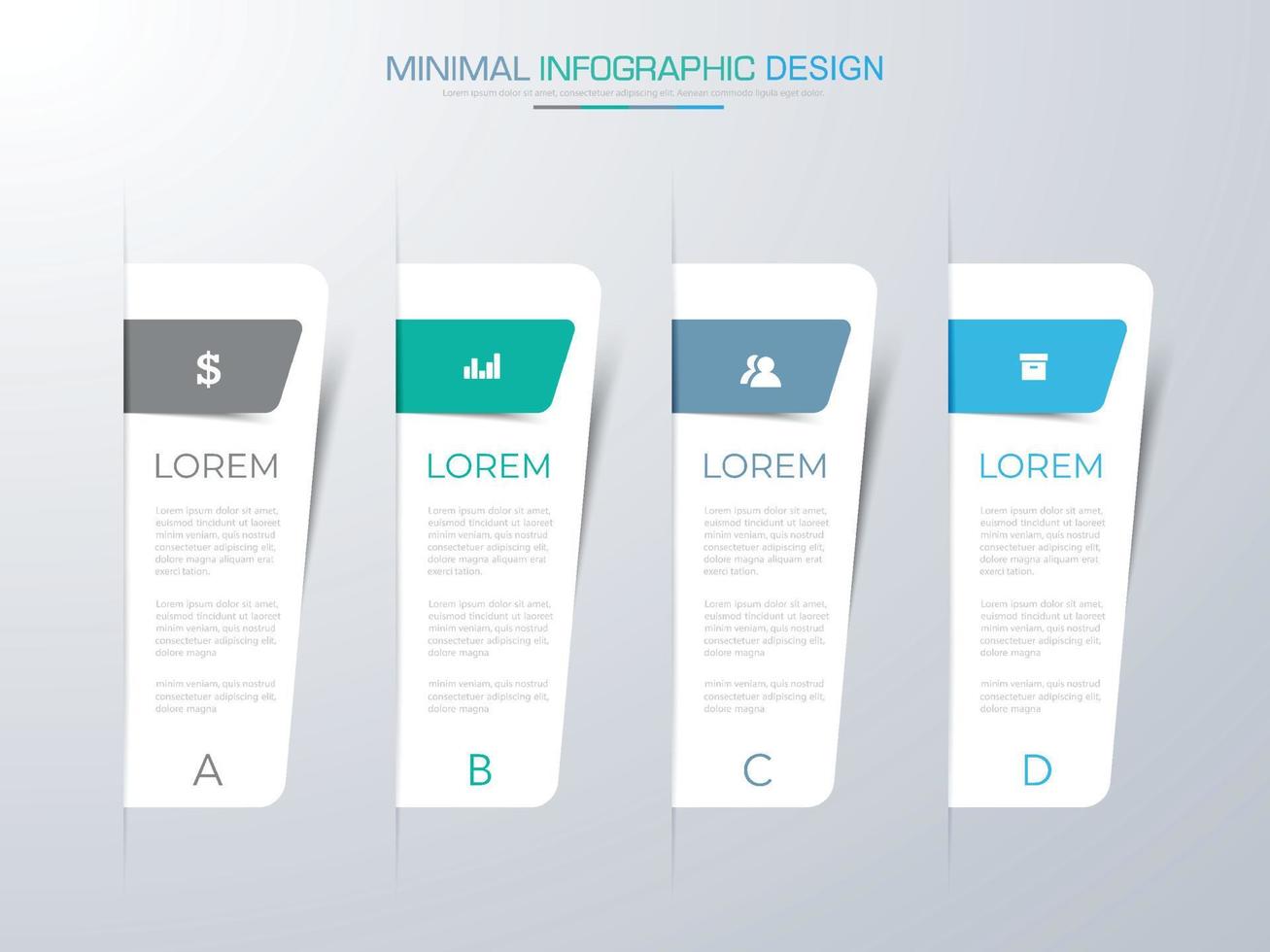 modello di infografica aziendale con icona, illustrazione del design vettoriale