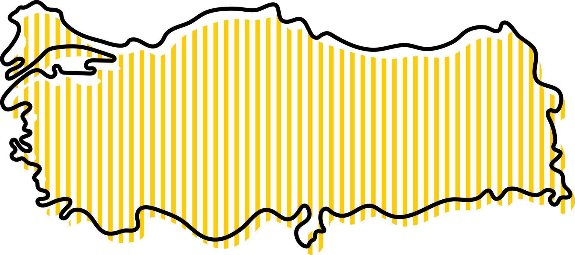 mappa stilizzata semplice dell'icona della Turchia. vettore