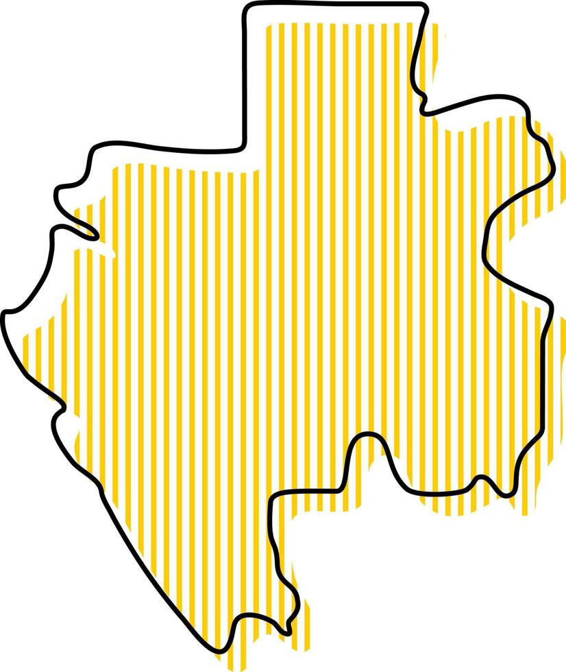 mappa stilizzata semplice dell'icona del gabon. vettore