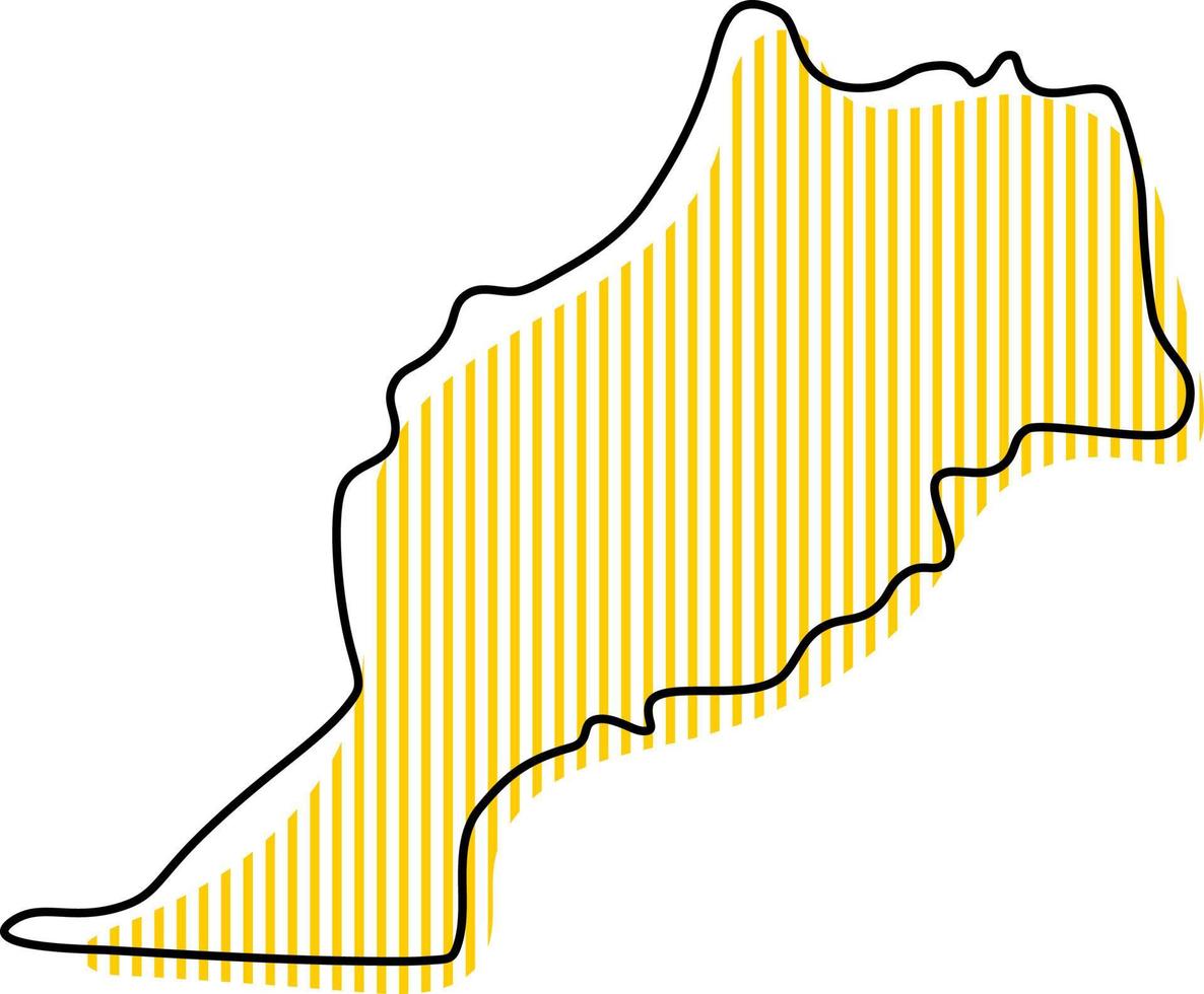mappa stilizzata semplice dell'icona del Marocco. vettore