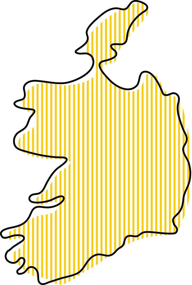 mappa stilizzata semplice dell'icona dell'Irlanda. vettore