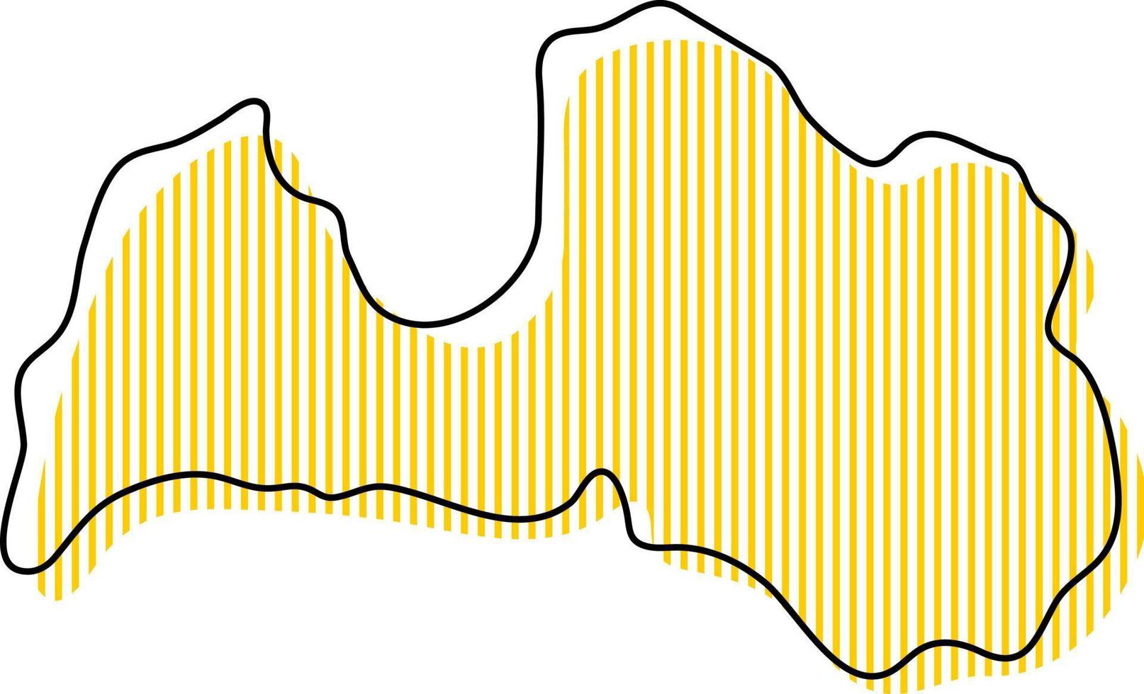 mappa stilizzata semplice dell'icona della Lettonia. vettore