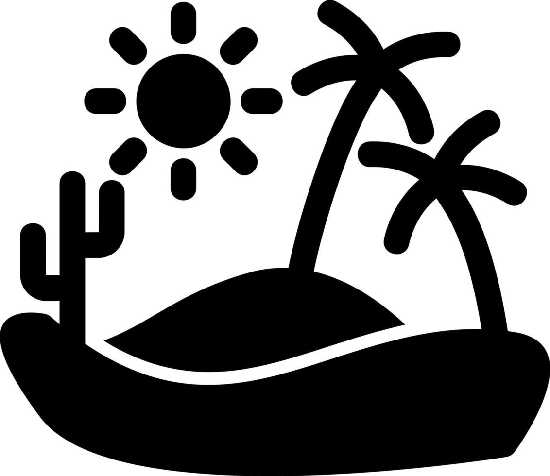 icona del glifo del deserto vettore