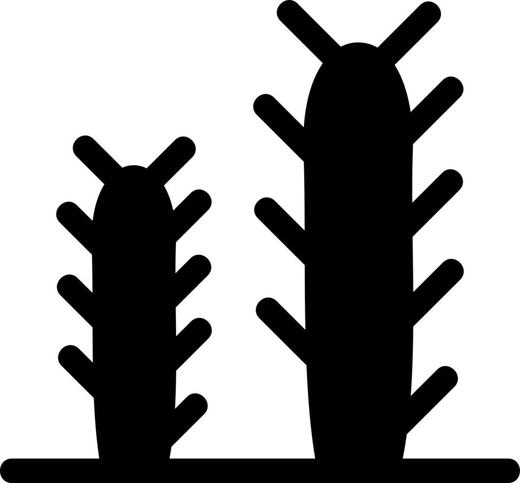 icona del glifo con cactus vettore