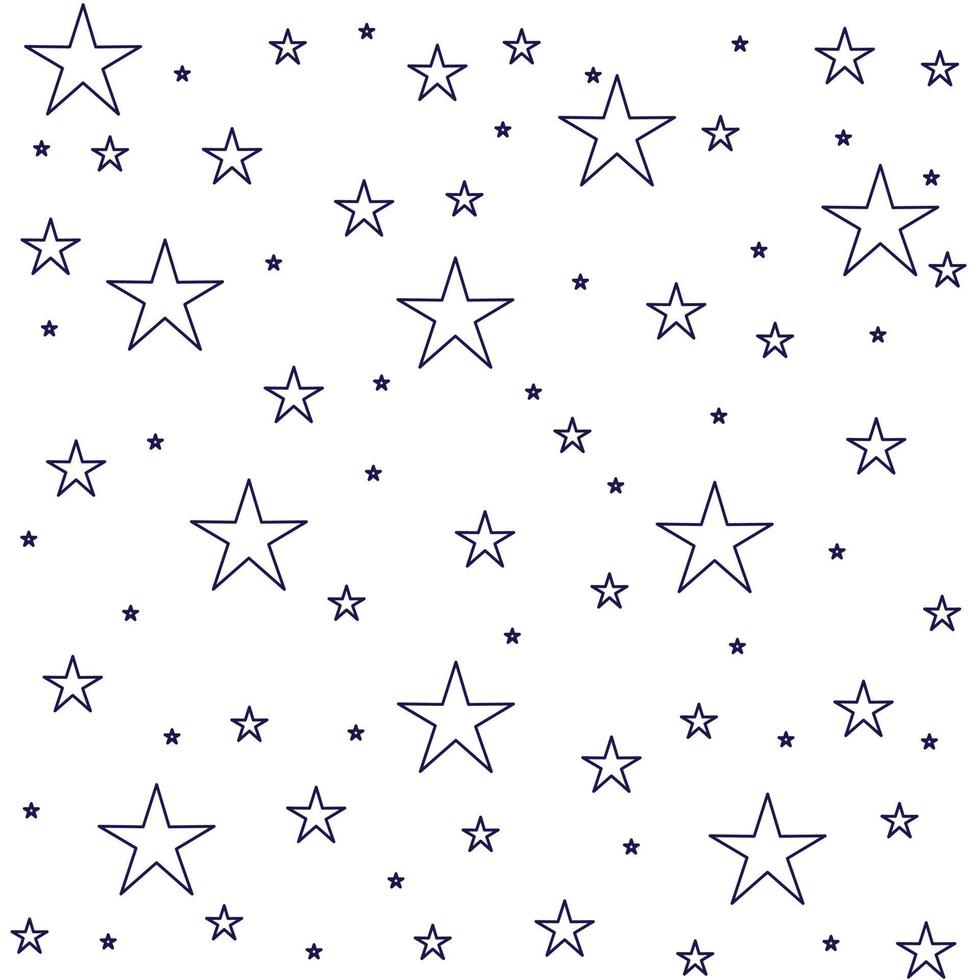 modello astratto senza cuciture con stelle grigie di diverse dimensioni su sfondo bianco. bella illustrazione vettoriale. vettore