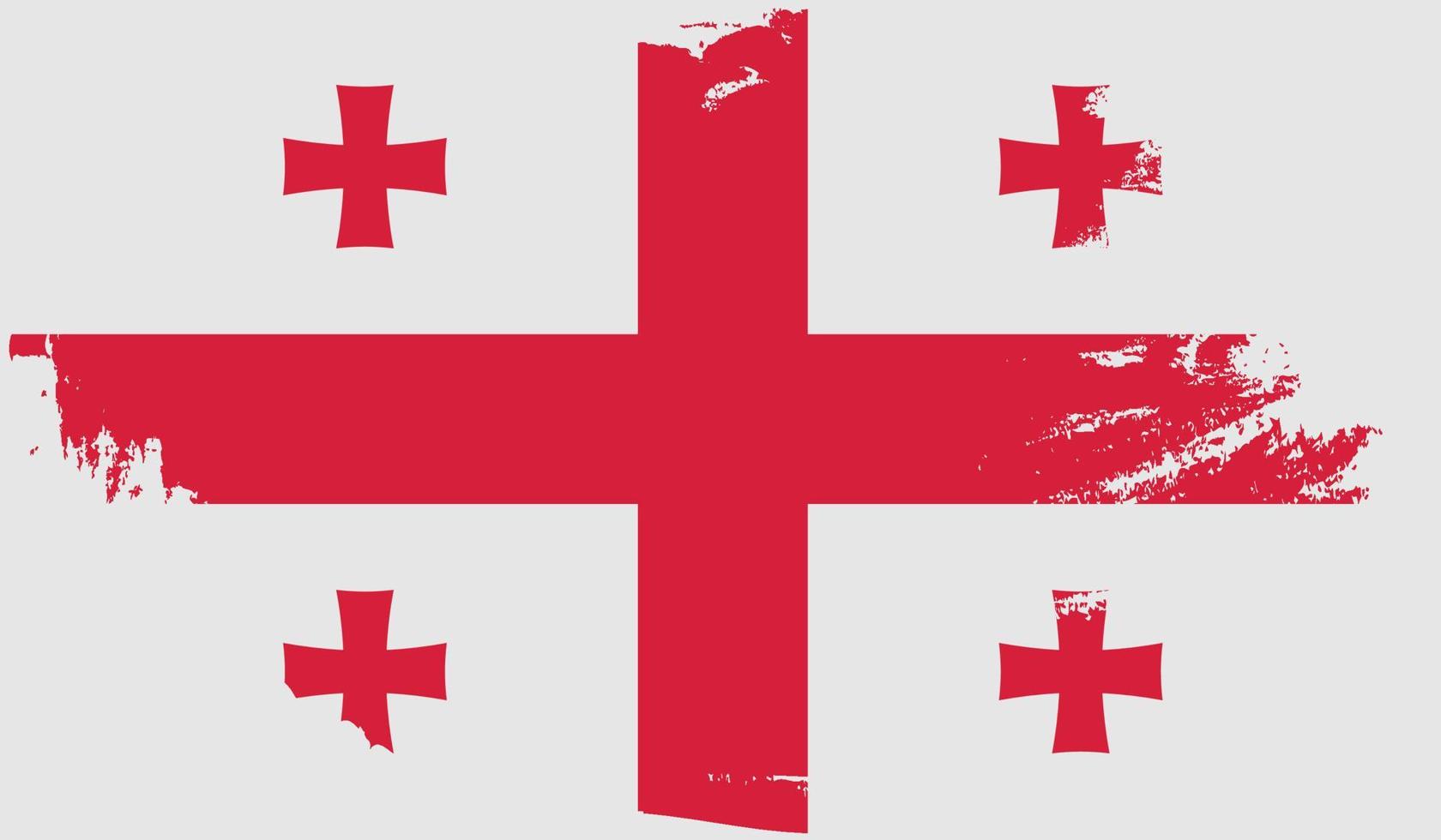 bandiera della Georgia con texture grunge vettore