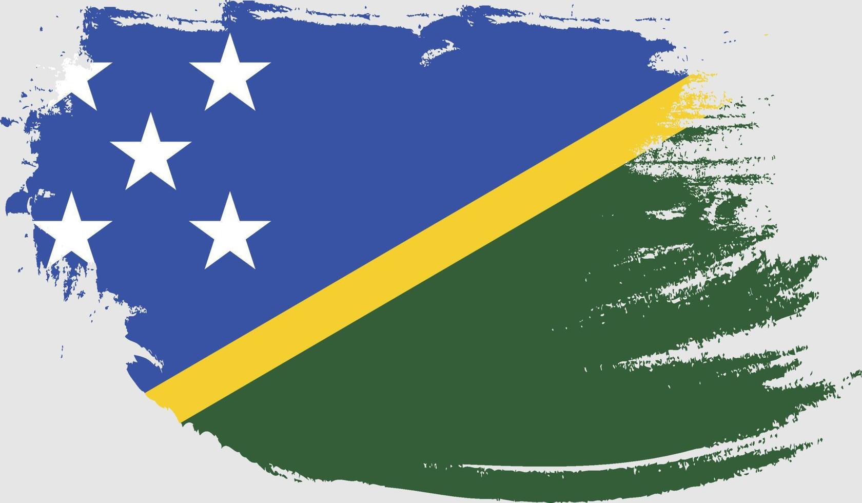 bandiera delle isole salomone con texture grunge vettore