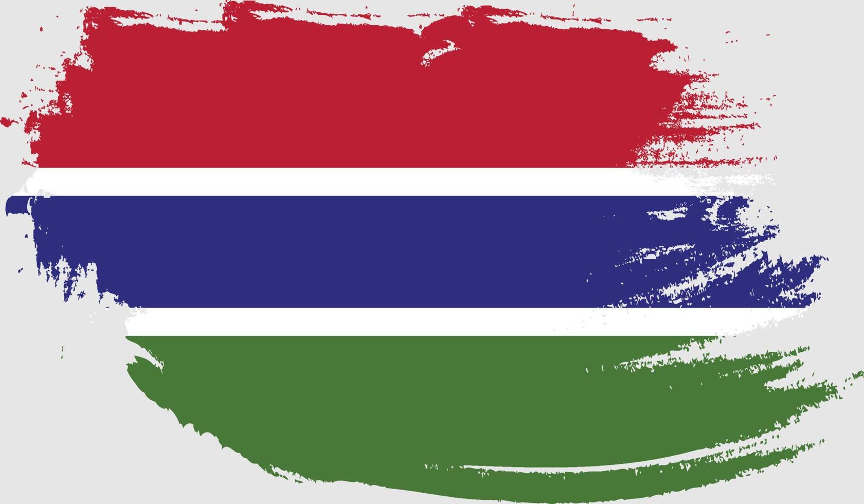 bandiera del Gambia con texture grunge vettore