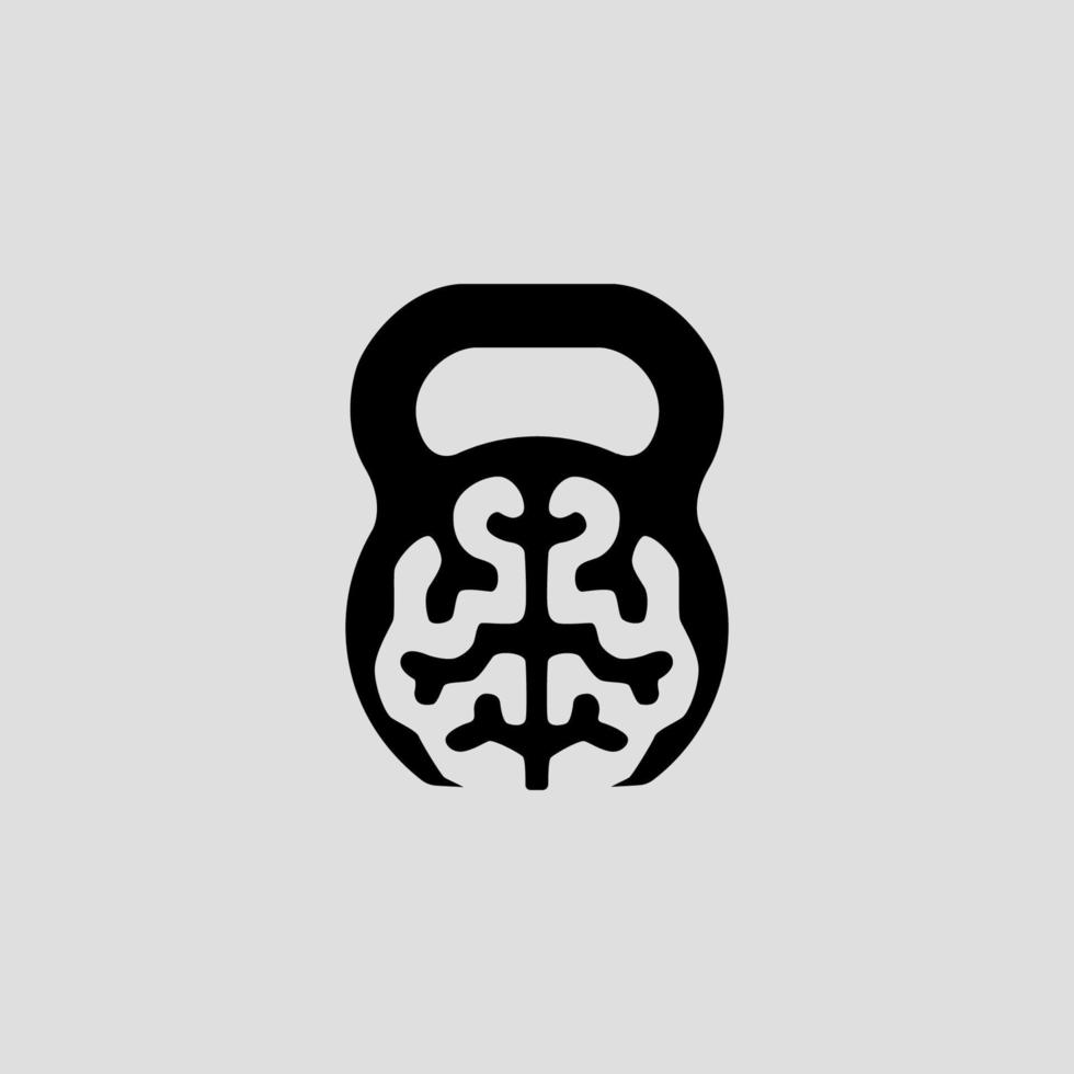 modello di logo del concetto di allenamento del cervello in forma vettore