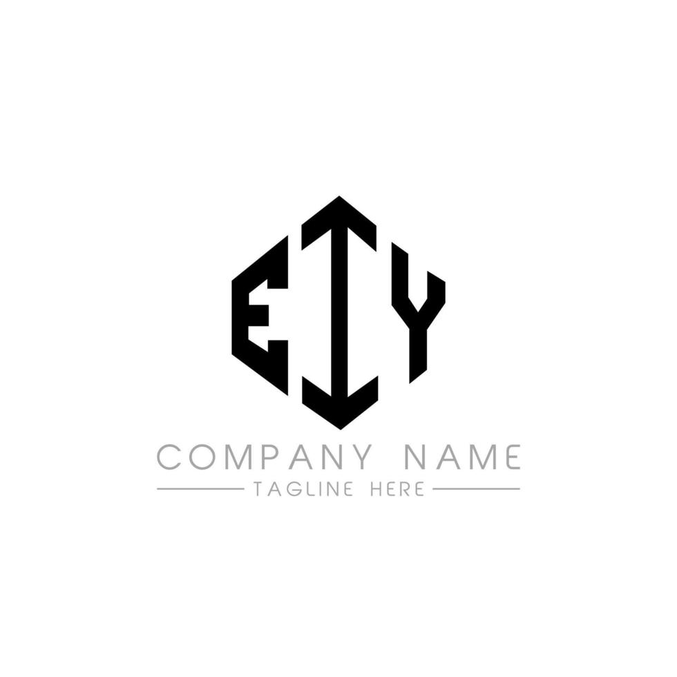 ey lettera logo design con forma poligonale. design del logo a forma di poligono e cubo. eiy esagono logo vettoriale modello bianco e nero. monogramma eiy, logo aziendale e immobiliare.