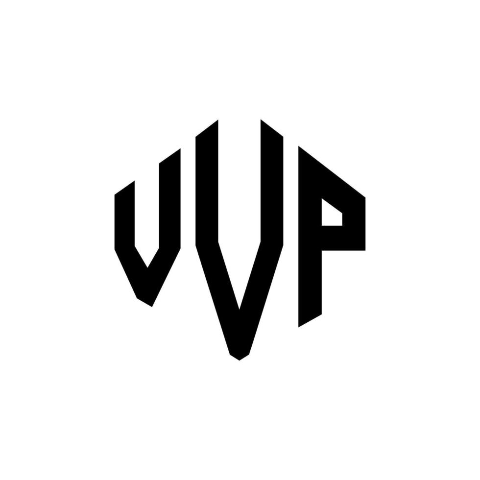 design del logo della lettera vvp con forma poligonale. design del logo a forma di poligono e cubo vvp. vvp modello di logo vettoriale esagonale colori bianco e nero. monogramma vvp, logo aziendale e immobiliare.