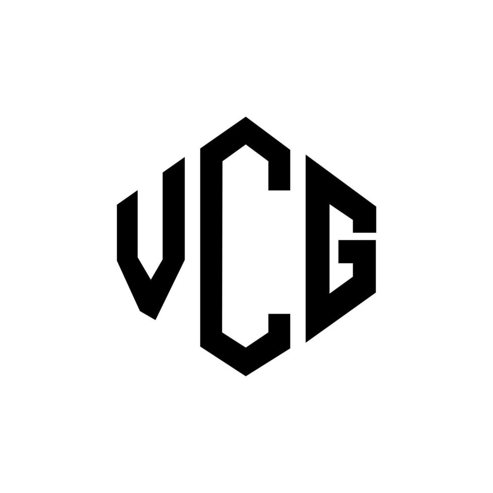 design del logo della lettera vcg con forma poligonale. disegno del logo a forma di poligono e cubo vcg. colori bianco e nero del modello di logo vettoriale esagonale vcg. monogramma vcg, logo aziendale e immobiliare.