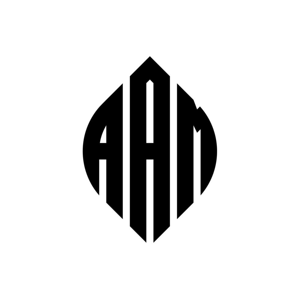 aam circle letter logo design con forma circolare ed ellittica. aam lettere ellittiche con stile tipografico. le tre iniziali formano un logo circolare. aam cerchio emblema astratto monogramma lettera marchio vettore. vettore