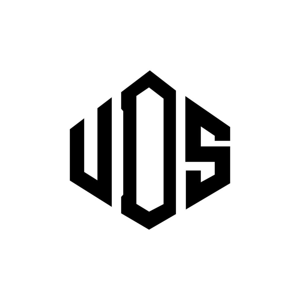 design del logo della lettera uds con forma poligonale. design del logo a forma di poligono e cubo uds. uds esagonale modello logo vettoriale colori bianco e nero. monogramma uds, logo aziendale e immobiliare.