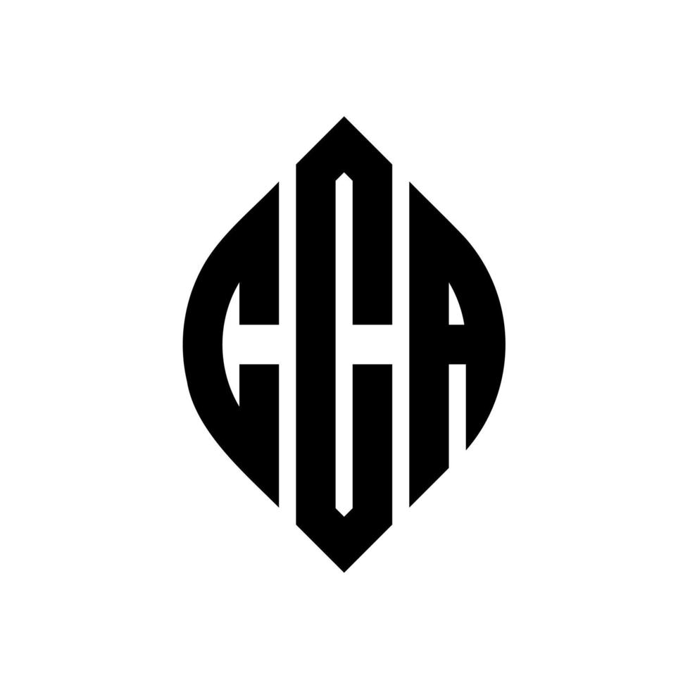 design del logo della lettera del cerchio cca con forma circolare ed ellittica. cca lettere ellittiche con stile tipografico. le tre iniziali formano un logo circolare. cca cerchio emblema astratto monogramma lettera marchio vettore. vettore