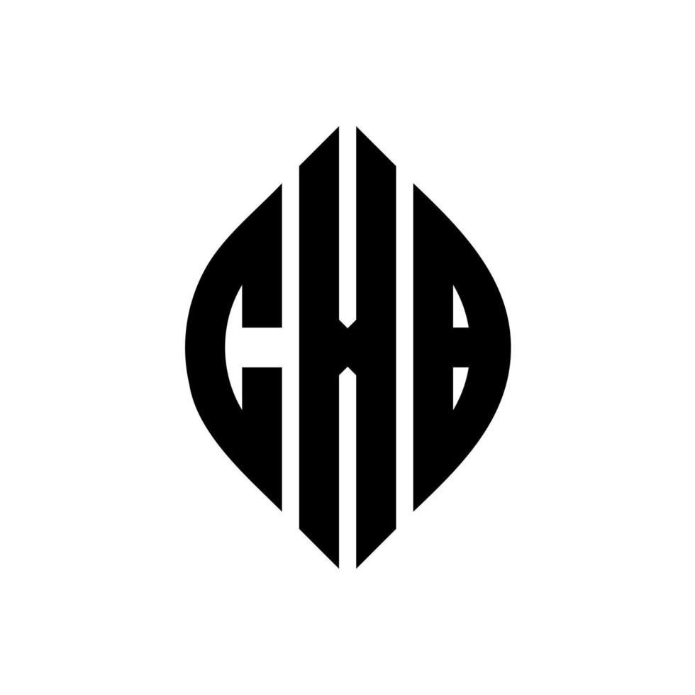 cxb circle letter logo design con forma circolare ed ellittica. cxb lettere ellittiche con stile tipografico. le tre iniziali formano un logo circolare. cxb cerchio emblema astratto monogramma lettera marchio vettore. vettore